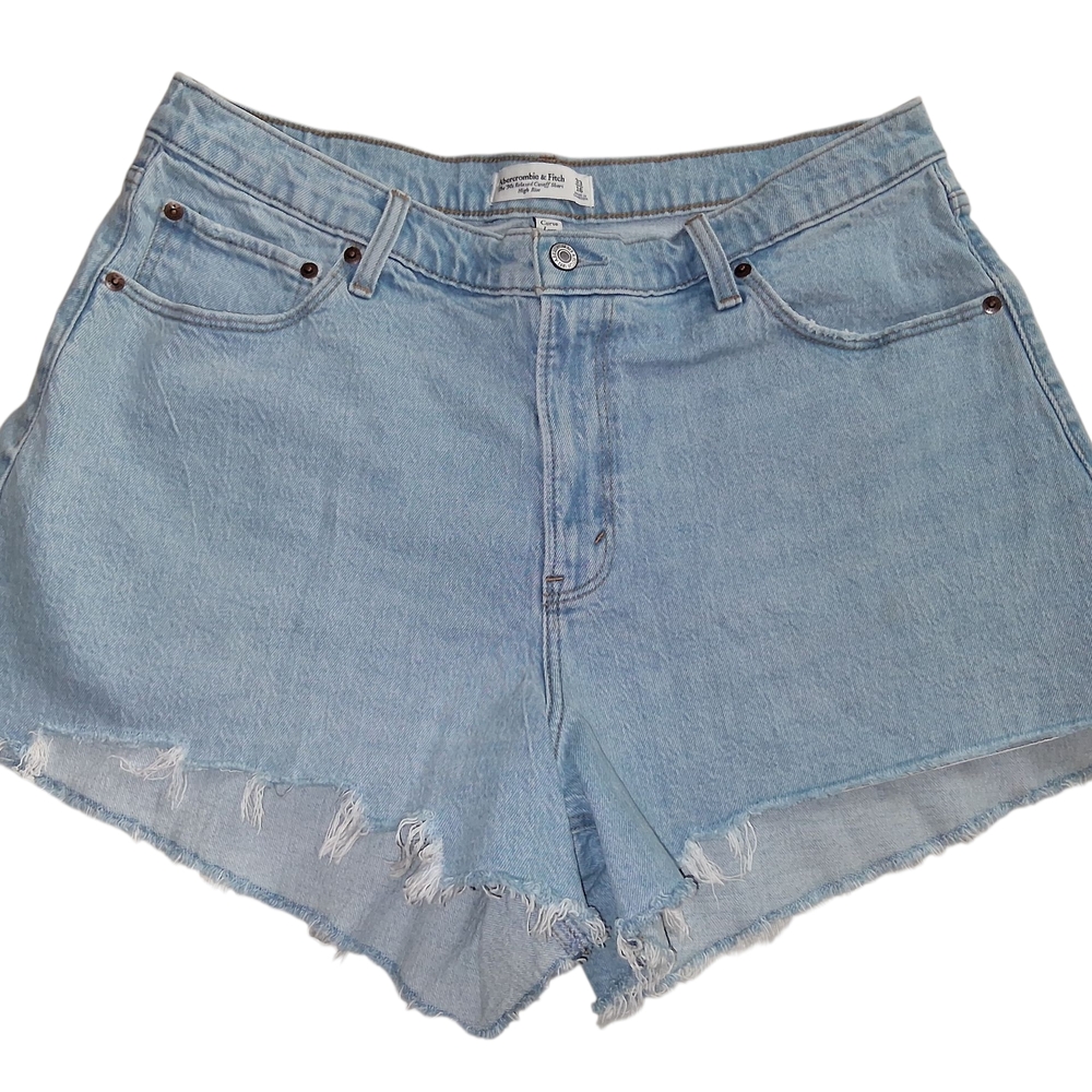 Vintage Abercrombie & Fitch Blue Jean Shorts Distressed Style